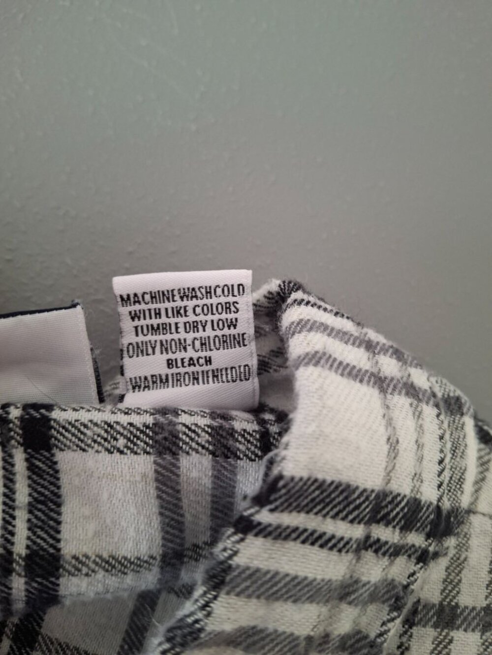 Speculation Womens XL Plaid Flannel Shirt Black White Button Down Grunge Oversiz - Picture 4 of 10
